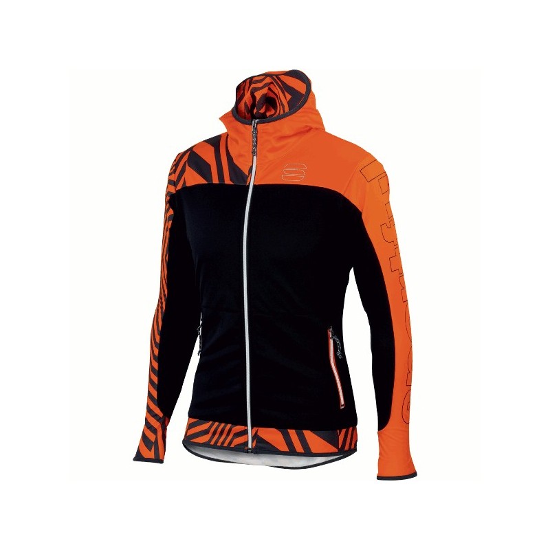 Warm-up Jacke Sportful Rythmo Jacket orange-schwarz Warm-up Jacke Sportful Rythmo Jacket orange-schwarz